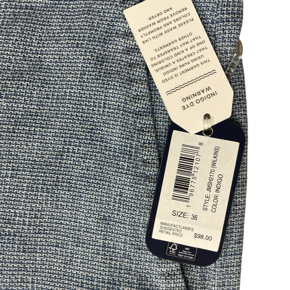 NWT johnnie-O Indigo Golf Shorts with Subtle Texture - Picture 7 of 11